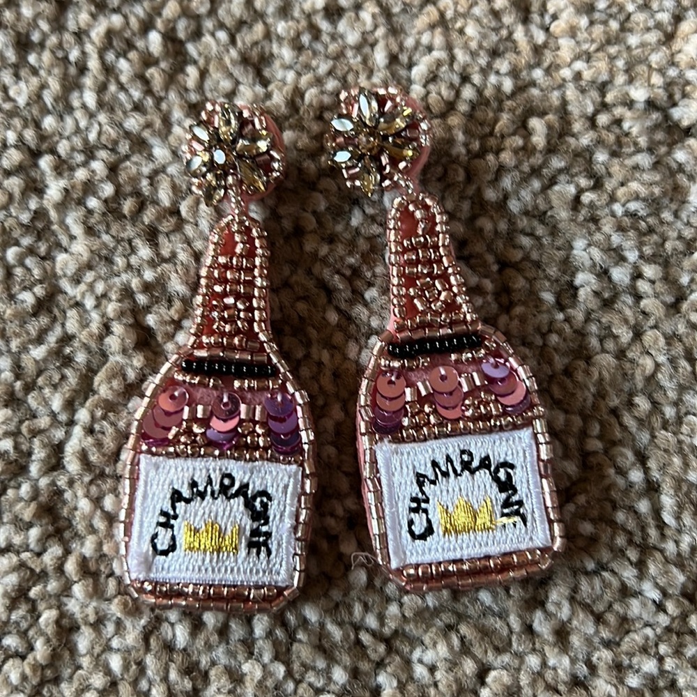 Champagne Bottle Earrings